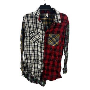 Live 4 Truth Patchwork Plaid Button-Up Shirt Multicolor Western Road Trip